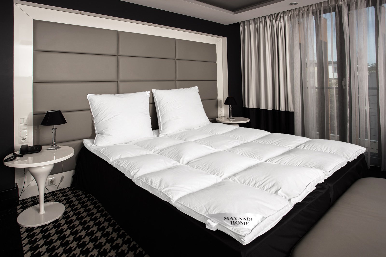 HS72 colchones Auflage Topper cubrecolchón 160 x 200 cm ca 4800 Talla Plumón – Plumas 100% Natural