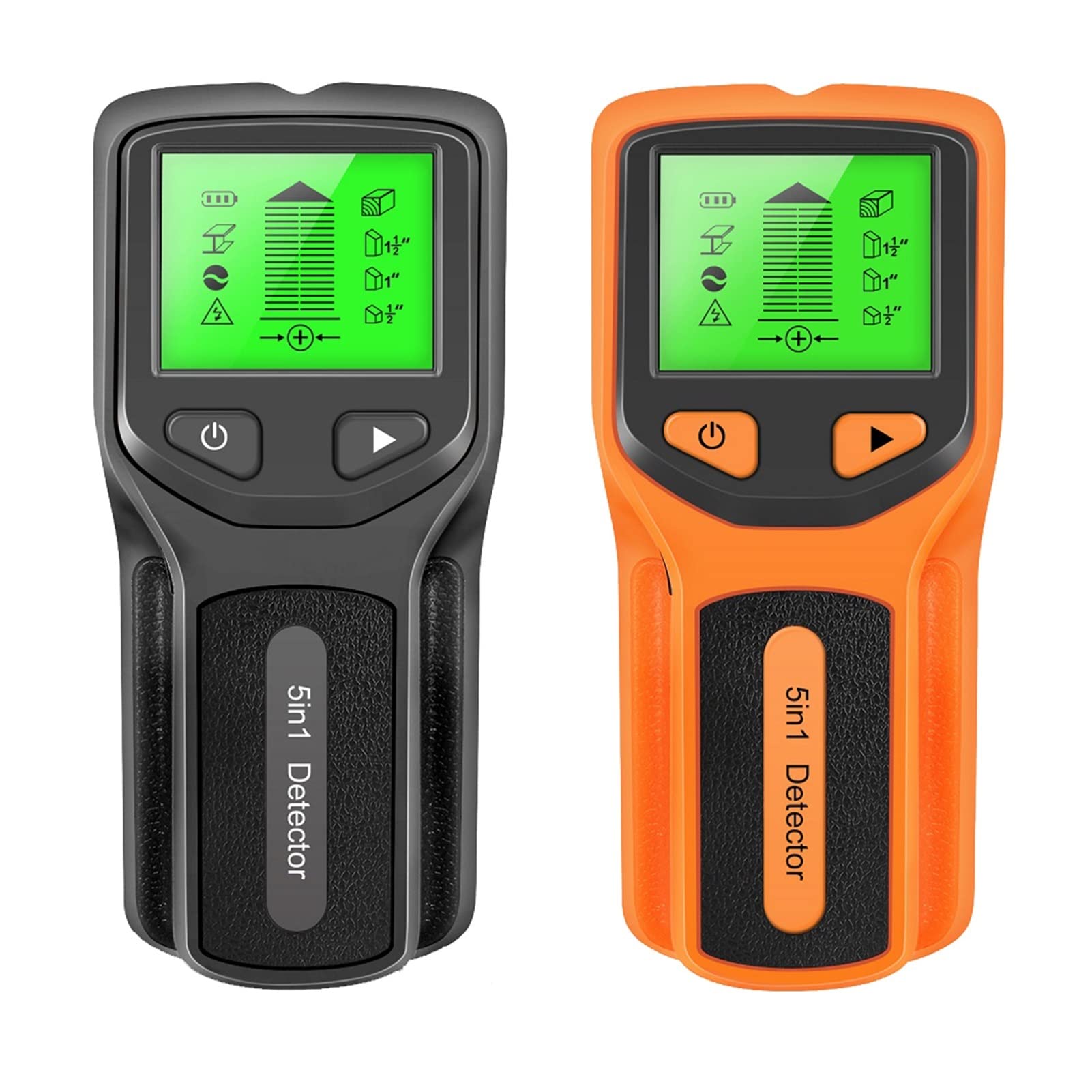 Wykrywacz Metalu, 5 w 1 metali detektor Znajdź metalowe drewniane kołki AC. Napięcie na żywo Wykrywanie ścienne Skaner elektryczny Box Finder Wall Stud Detector(Yellow)