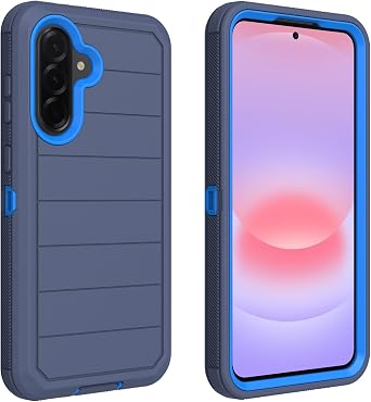 for Samsung Galaxy A37 5G Case, Heavy Duty Bumper Case Shockproof Dustproof 3 in 1 Rugged Protective Phone Cover for Samsung Galaxy A37 5G Blue, A37