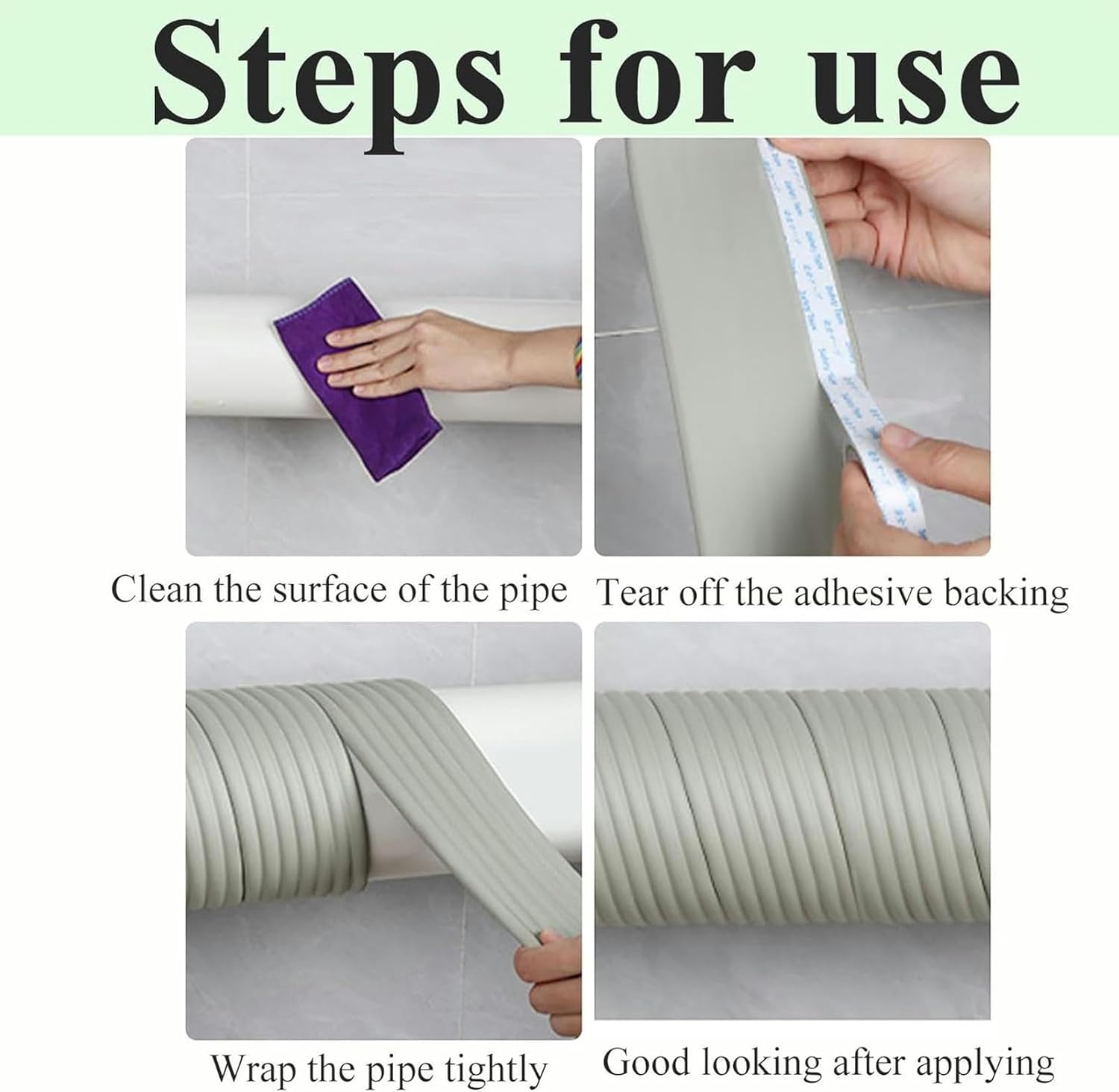 3in Pipe Wrap Insulation, Tape for Pipes from Freezing, Outdoor Water Pipe Insulation Wrap, Pipe Covers for Winter