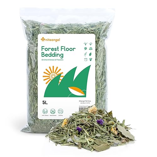 Niteangel Natural & Soft Hamster Bedding Mate Small Animal Habitat Decor for Syrian Dwarf Hamsters Gerbils Mice Degus Bunny or Other Small-Sized Pet - Orchard Grass & Flower