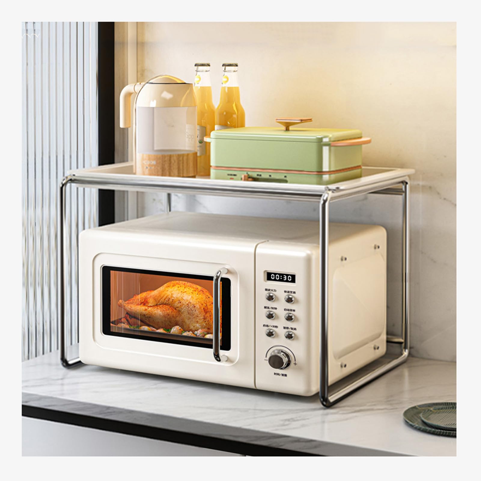 Étagère de comptoir de cuisine et support pour four à micro-ondes