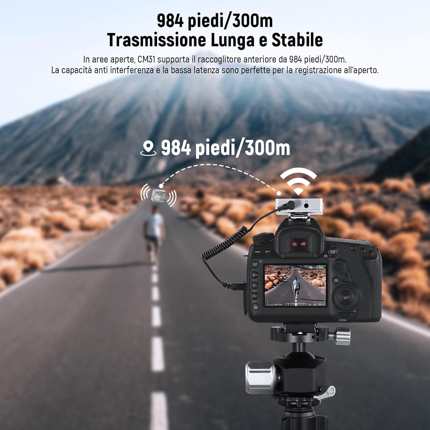 NEEWER CM31 Microfono Lavalier Wireless, Spazio Archiviazione 8GB Trasmissione 250m, Microfono Mobile Omnidirezionale a Clip da Bavero, Anti Rumore, Compatibile con iPhone Android PC Laptop Fotocamera