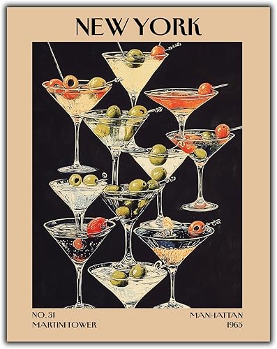 Miniatura 8 de K&L DESIGN CO. Impresión artística retro vintage de Nueva York, póster sin marco de 11 x 14 pulgadas, recuerdos de la ciudad de Nueva York, bonita