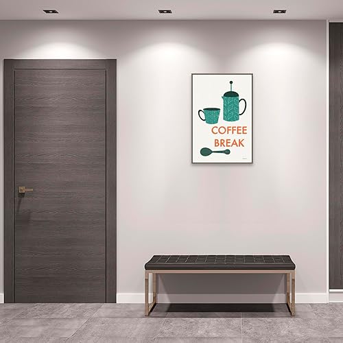 Miniatura 6 de Amanti Art Framed Canvas Wall Art 33x23 Retro Kitchen Coffee II by Becky Thorns, Framed Wall Art Canvas, Cuisine Artwork, Rustic Farmhouse Decor,