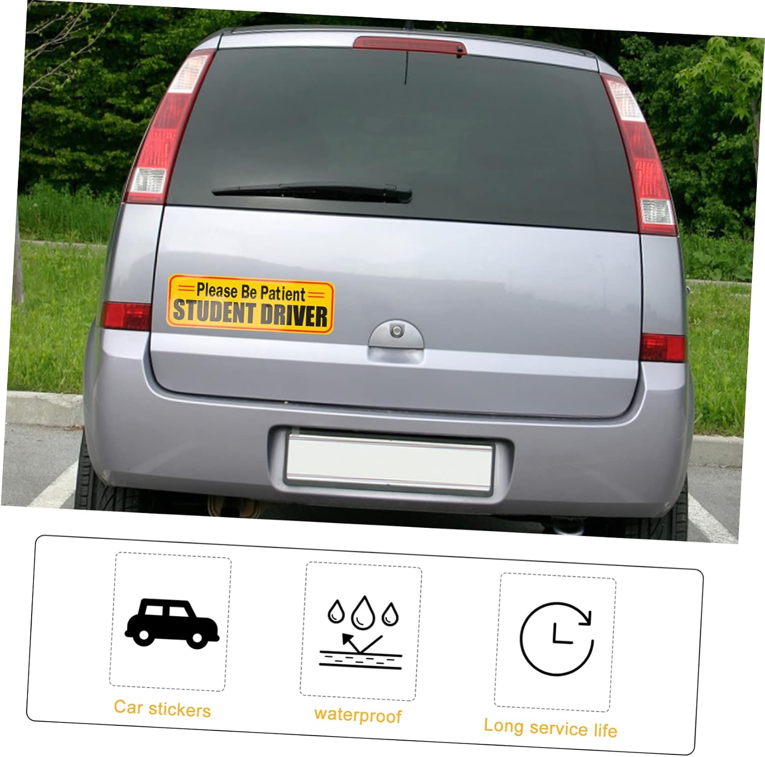 5pcs New Driver Magnetic Reflective Car Sign Bumper Sticker for Cars and Trucks for Novice Drivers and Learner Permit Holders
