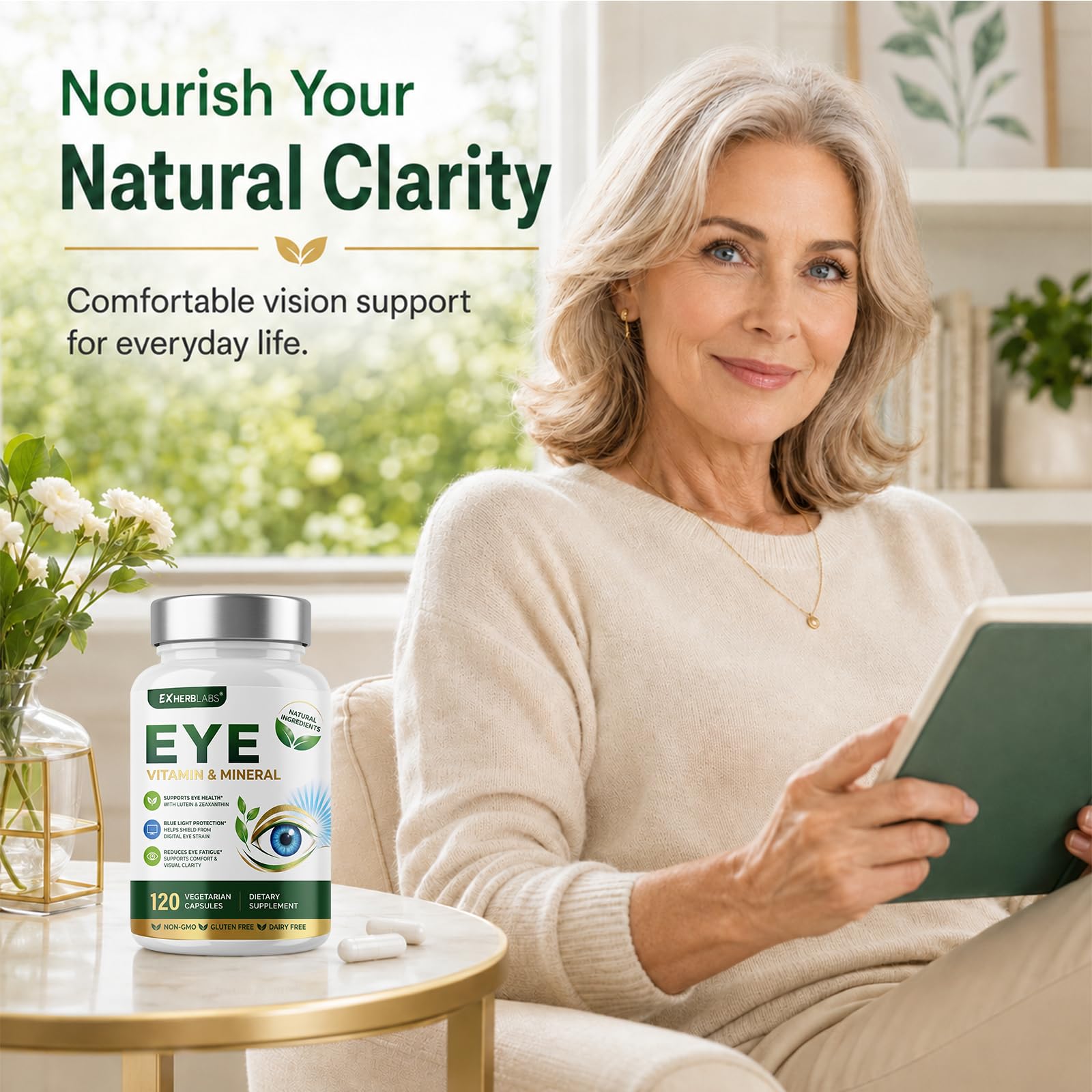 Lutein and Zeaxanthin Supplements, Eye Health Care, 120 Capsules — Amazon image 6