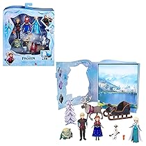 Mattel Disney Frozen – Set Personaggi Frozen con 6 Personaggi Classici, Mini Bambole e Accessori Ispirati ai Film, Giocattolo per Bambini 3+ Anni, HLX04