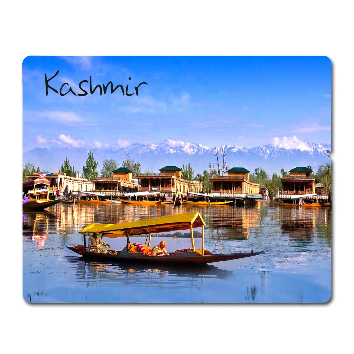 A ONE CREATIVES Souvenir Kashmir Wooden Fridge Magnet For Home Decoration, Kitchen Decor Accessories For Refrigerator Dream Destination Places Firdge Magnets, 1 Piece