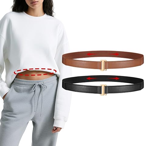 JASGOOD 2 Pcs Crop Top Tuck Waist Band Tool for Tucking Sweaters Tops and Shirts Stretch Belts for