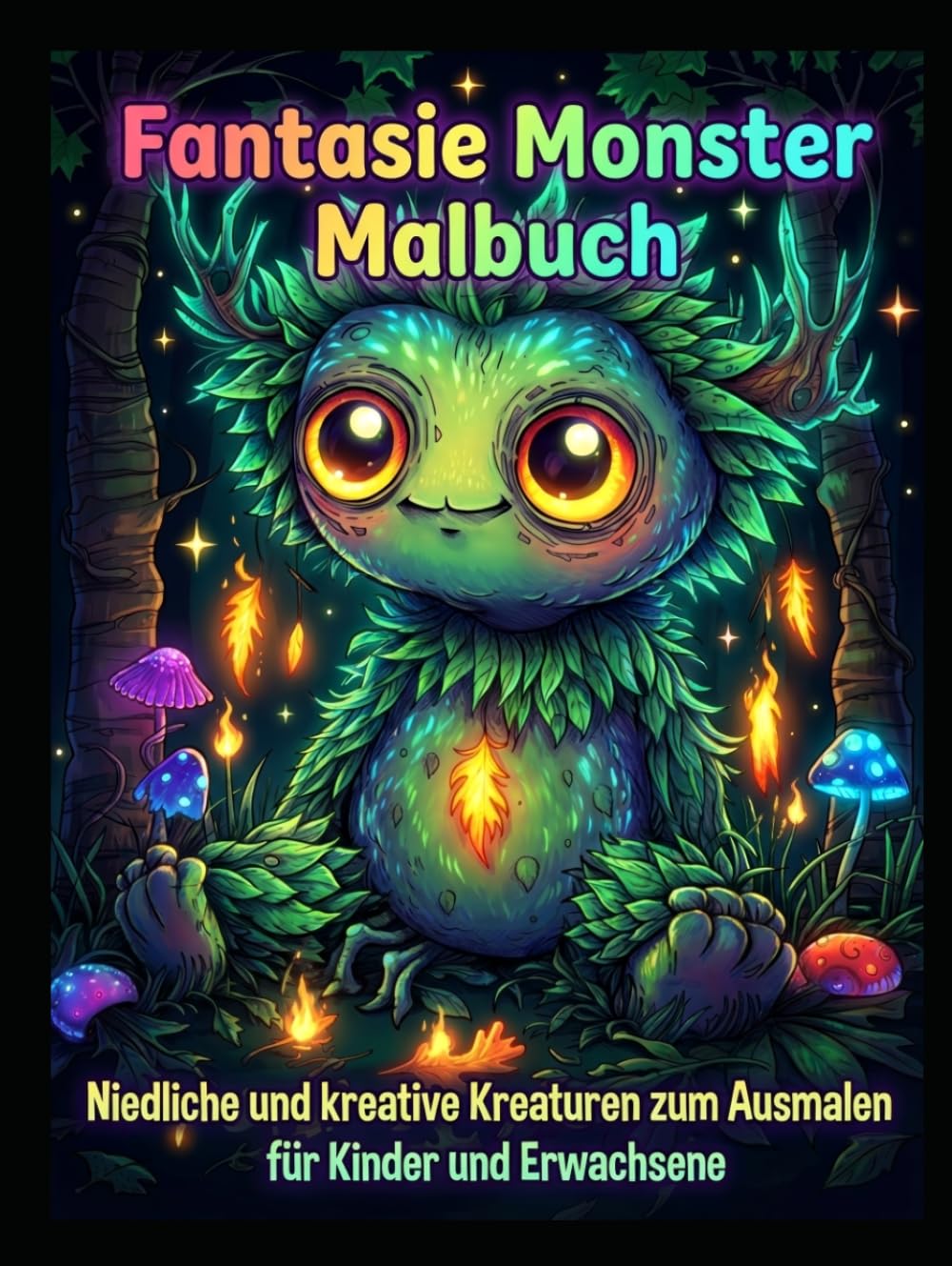 Fantasie Monster Malbuch: Über 50 niedliche und fantasievolle Kreaturen zum Ausmalen für Kinder und Erwachsene