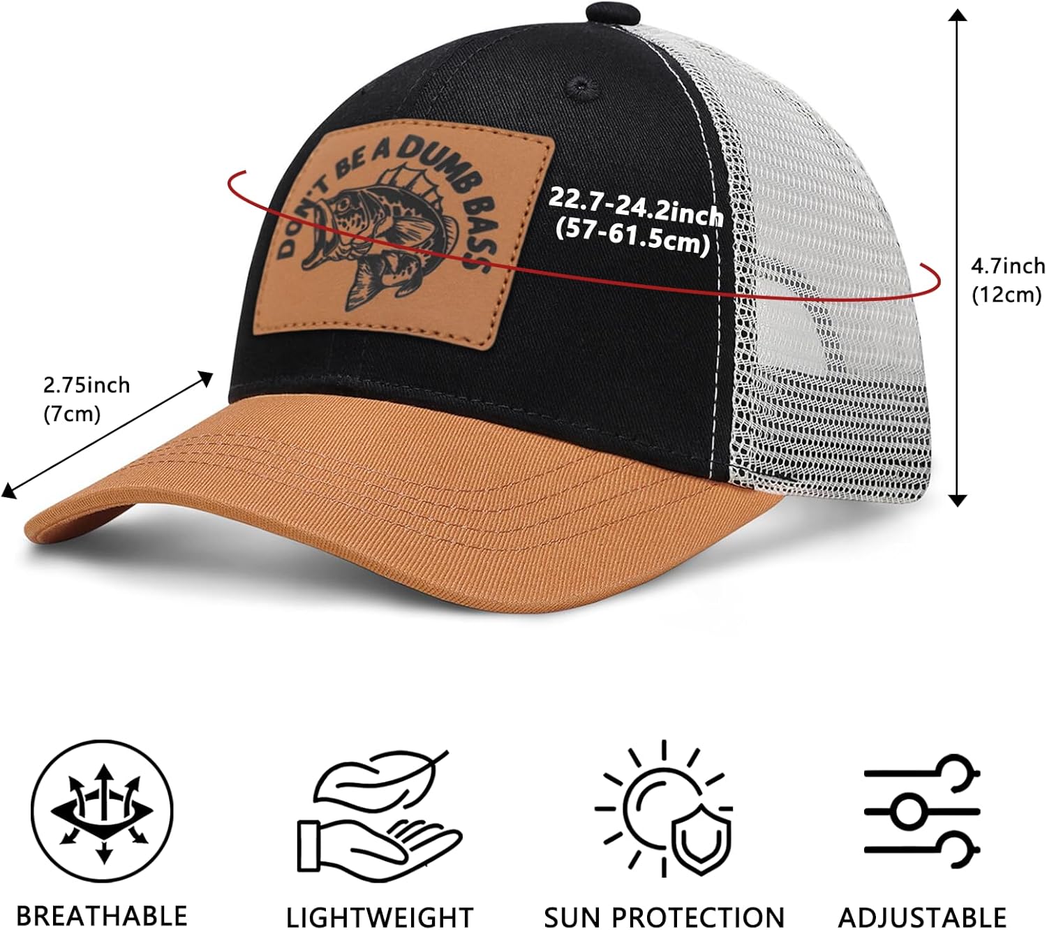 Gifts for Dad,Funny Hats for Men, Vintage Trucker Hat Outdoor Snapback Adjustable Ball Cap, Father's Day Birthday - Image 2