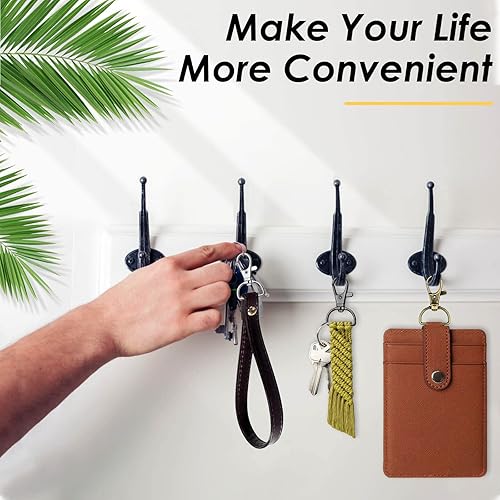 Miniatura 6 de anezus - 80 ganchos de clip para llavero, clip de anillo D para hacer llaves, fabricación de cordones, accesorios para bolso, manualidades (1