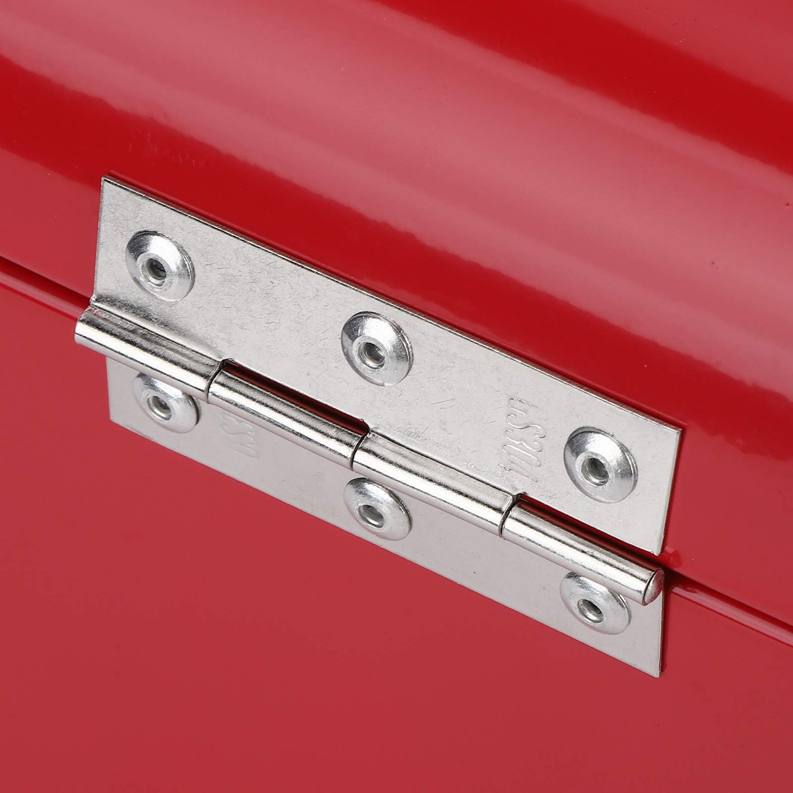 SIXRUN Grande Contenitore per il Pane in Stile Europeo per Riporre la, Organizer per il Pane in Ferro Rosso, Perfetto per i Panifici Domestici, 42x16,5x24 Cm