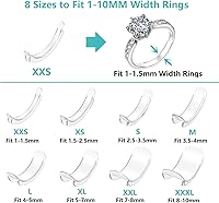 Vista 2 de Ajustador de tamaño de anillo invisible para anillos sueltos, ajustador de anillo, se adapta a cualquier anillo de anillo protector espaciador