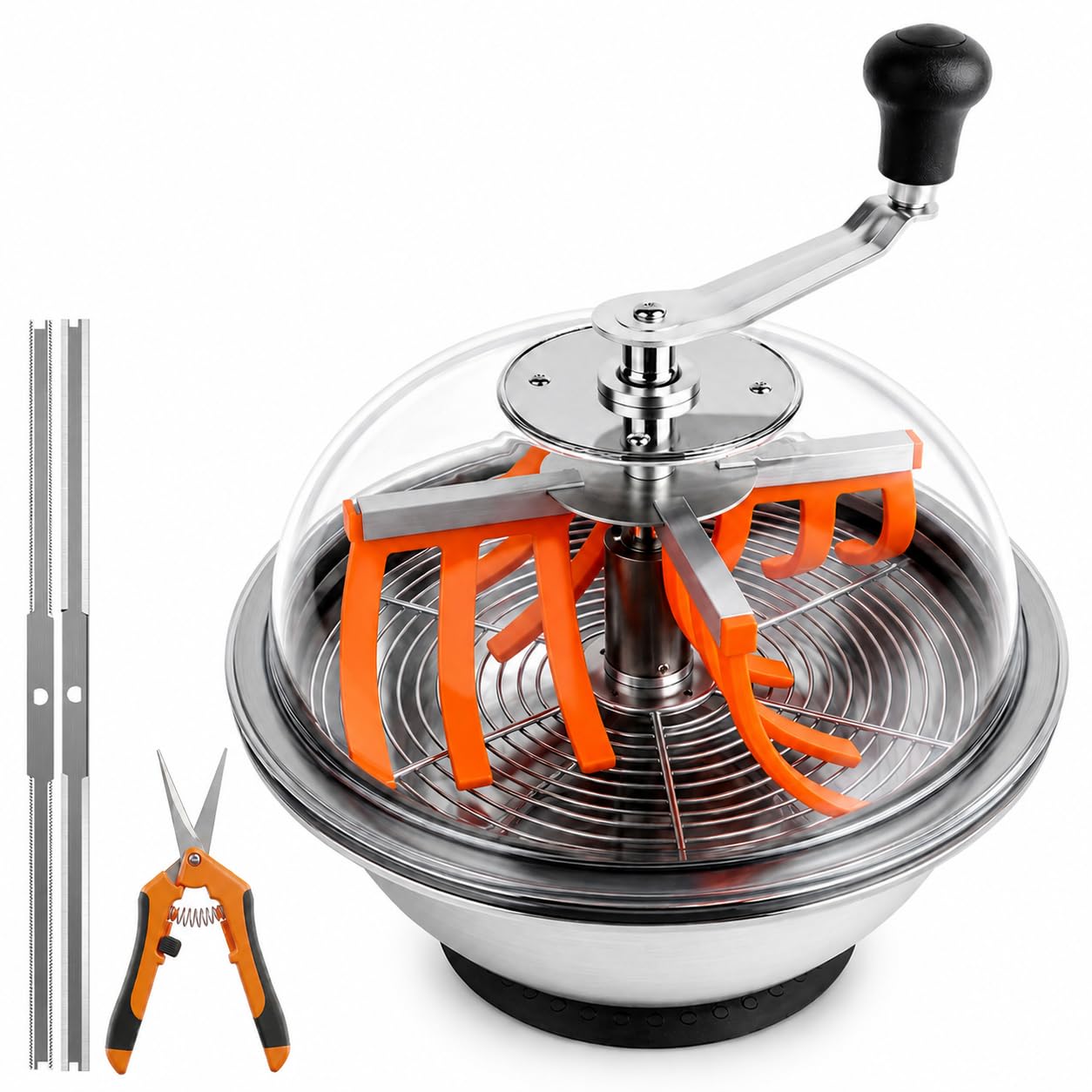 Erntemaschine Bowl, 13 Zoll BowlTrimmer Maschine Twisted Spin Cut für Pflanzenknospen und Blume mit scharfen Edelstahlklingen und Beschneidungsscheren für Gartenarbeit