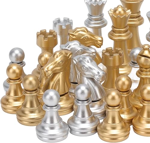 Miniatura 5 de Juego de ajedrez, piezas de tablero de ajedrez, diseño estándar, PS Presente, portátil, amplia utilidad para el hogar