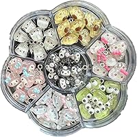 AJP 35PCS Cute Kitty Resin Charms - Colorful Cartoon Mini Pendants for DIY Jewelry Making, Bracelets, Necklaces, Earrings Crafts