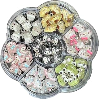 AJP 35PCS Cute Kitty Resin Charms - Colorful Cartoon Mini Pendants for DIY Jewelry Making, Bracelets, Necklaces, Earrings Crafts