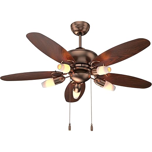 Polycab Superia SP02 Star Rated Premium BLDC 1200mm Ceiling Fan for home with Remote | Energy Saving, Clip-On Underlights, 100% Copper | 2-yr Warranty?Copper Rosewood?