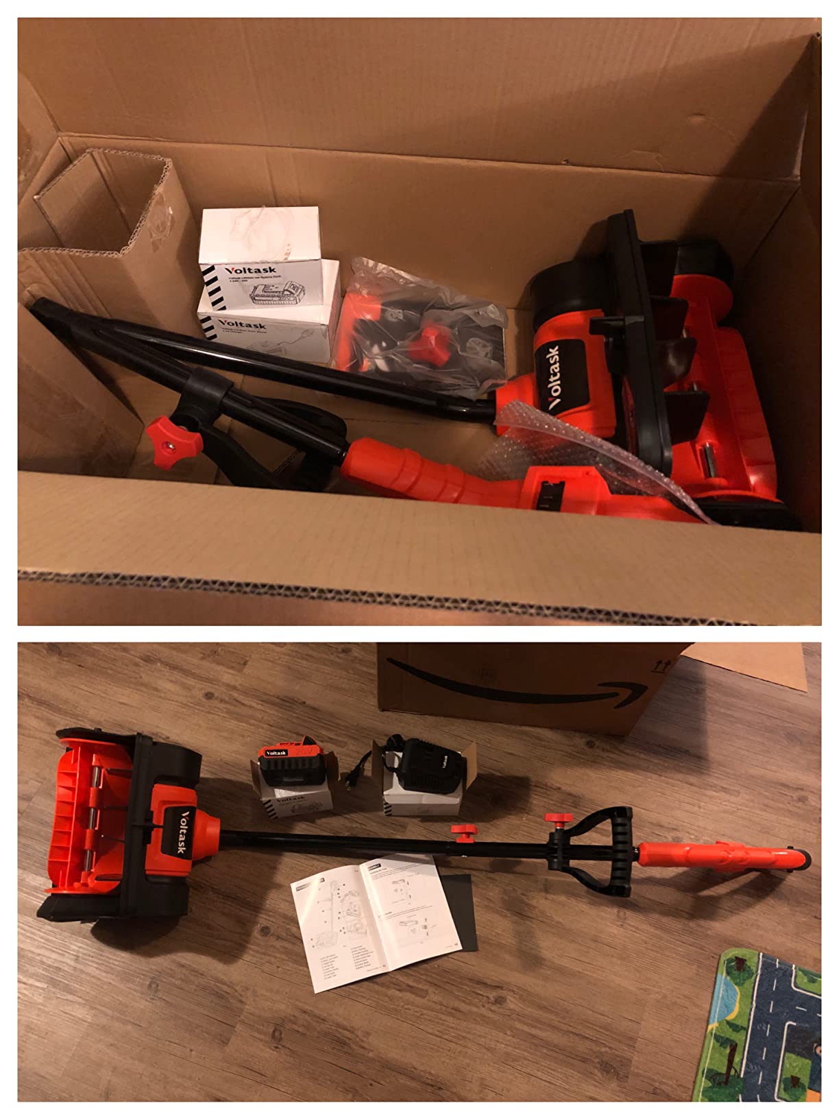 VOLTASK Cordless Snow Shovel, 24V | 13-Inch | 4-Ah Cordless Snow Blower, Battery Snow Blower with Directional Plate & Adjustable Front Handle (4-Ah Battery & Quick Charger Included) photo review