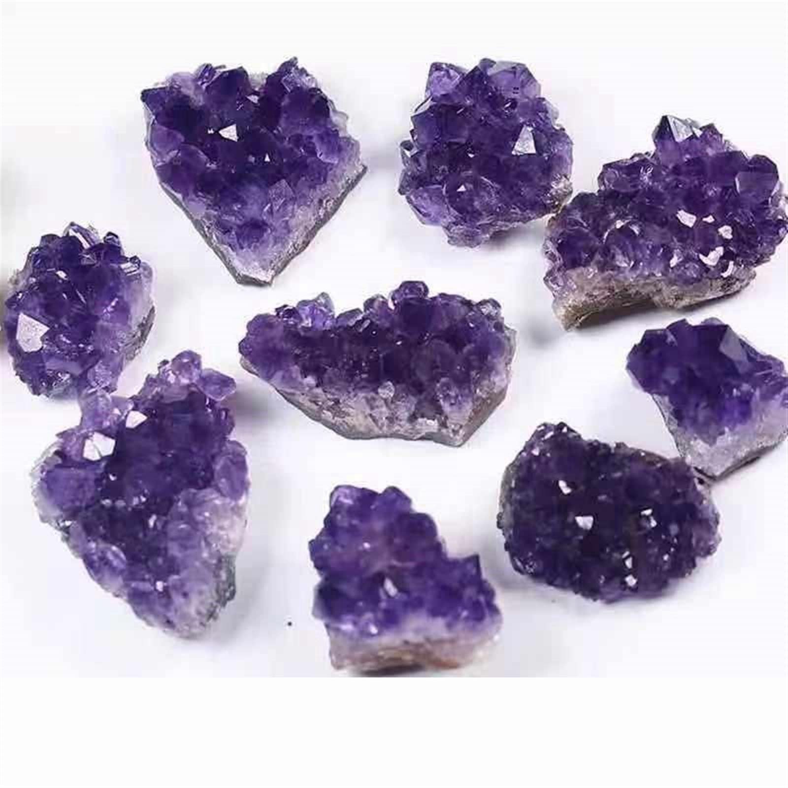 Cristal natural en bruto 1/5 ud. 1 ud./50-60g Natural crudo púrpura amatista brasileña cuarzo cristal racimo Druzy geoda piedra espécimen decoración del hogar adorno artesanal ( Color : One Size )