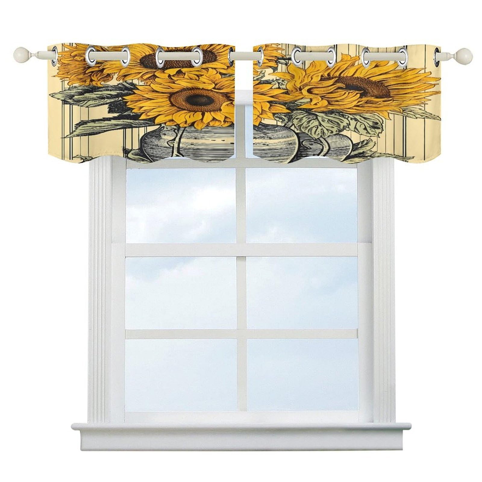 Cortinas opacas contra el exceso de sol en ventanas de cocina y baño