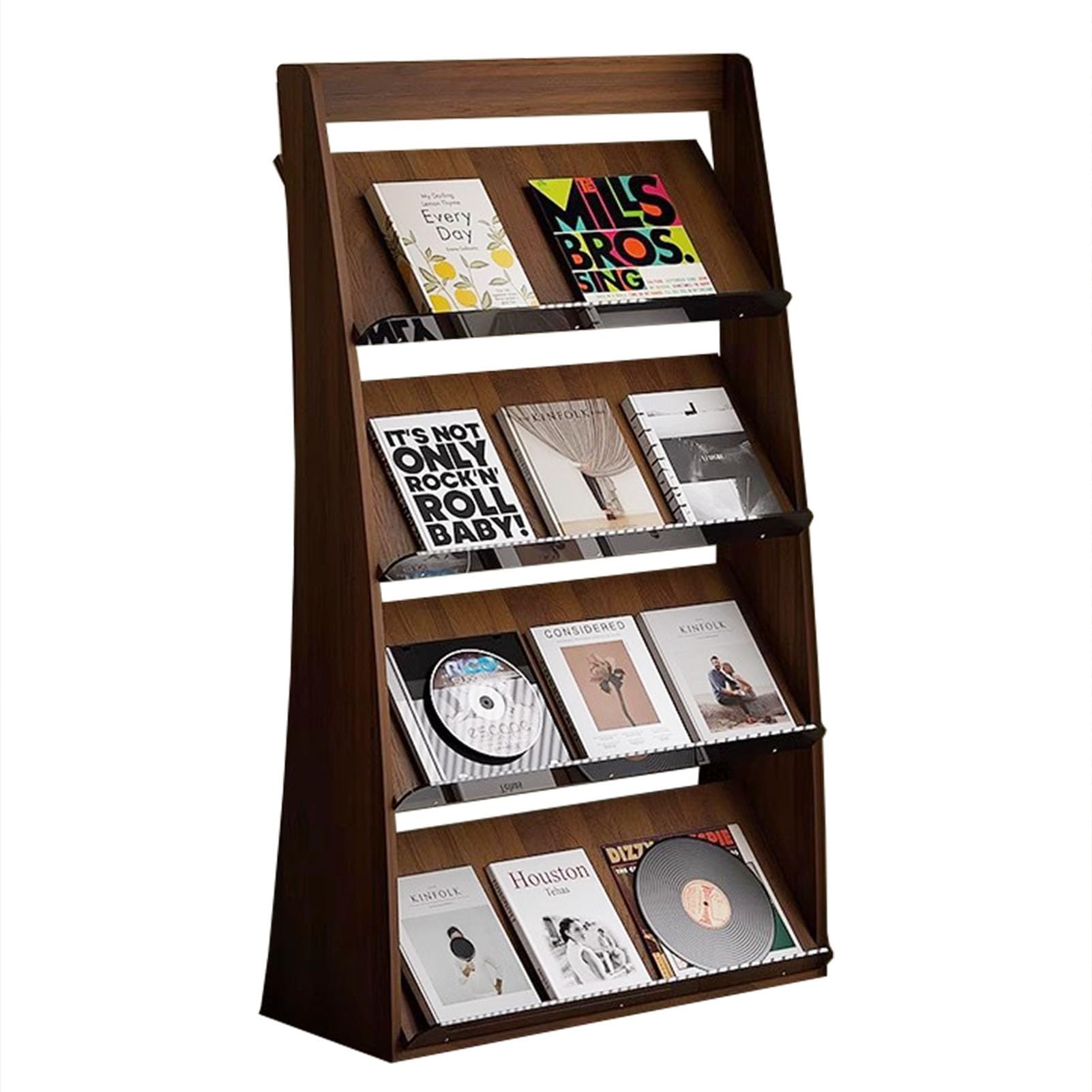 Prospektständer Prospektständer, Prospekthalter für Zuhause, 3/4-lagiger Zeitschriften-/Informationsständer mit Großer Kapazität, Regal für Broschüren/Kataloge mit Acryl-Grundplatte(Height- 130cm)