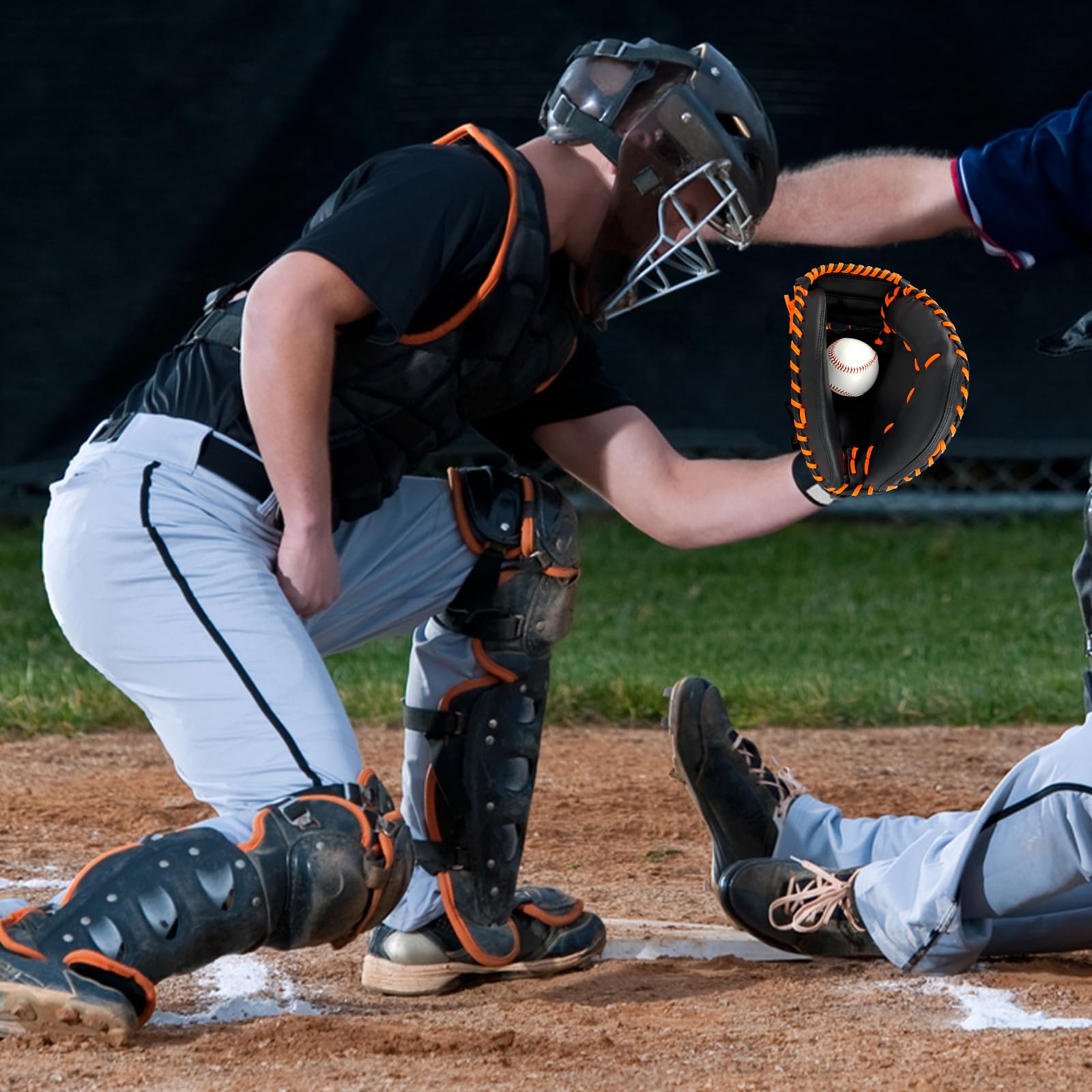 Guante de béisbol para receptor de 33 pulgadas, guante de béisbol, guante de receptor, guante de receptor para entrenamiento y juego, lanzamiento de mano derecha, tamaño adulto y juvenil