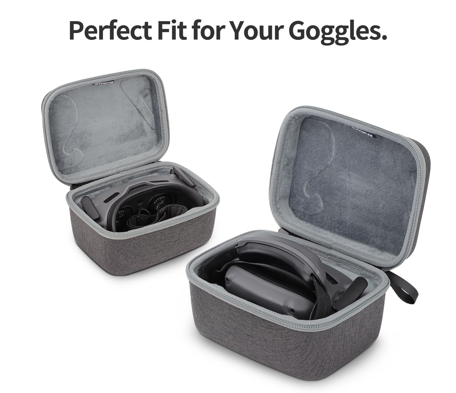 RC GearPro Goggles 3 Tragetasche mit Karabinerhaken Stoßsicher Hartschalenkoffer Reisetasche Tragbar Schutzhülle Handtasche für DJI Avata 2 Goggles 3 / Avata Goggles 2