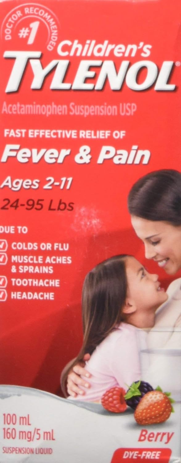 Tylenol liquide pour enfants pour le soulagement de la fièvre et de la