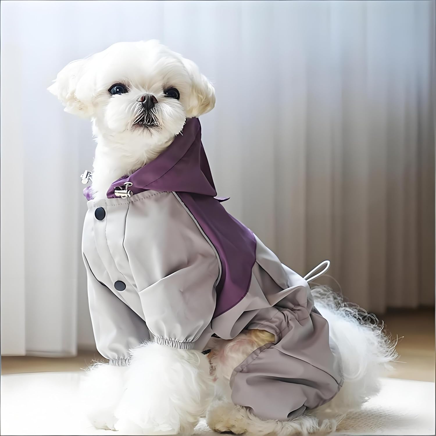 Dog Raincoat, All-Weather Jacket Waterproof Windproof Rain Jacket for Doggy & Puppy rain Dog Jacket Suits Clothes Set-Blue||XXL