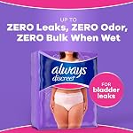 Always Discreet, Couches pour adultes pour femmes, incontinence maximale et sous-vêtements postpartum S/M, 84 Nombre