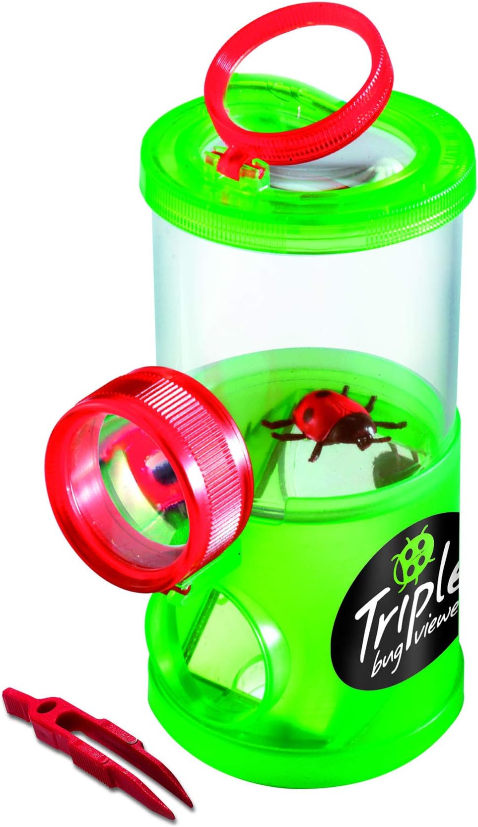 Navir 12 Pieces Triple Bug Viewer in Display, Green