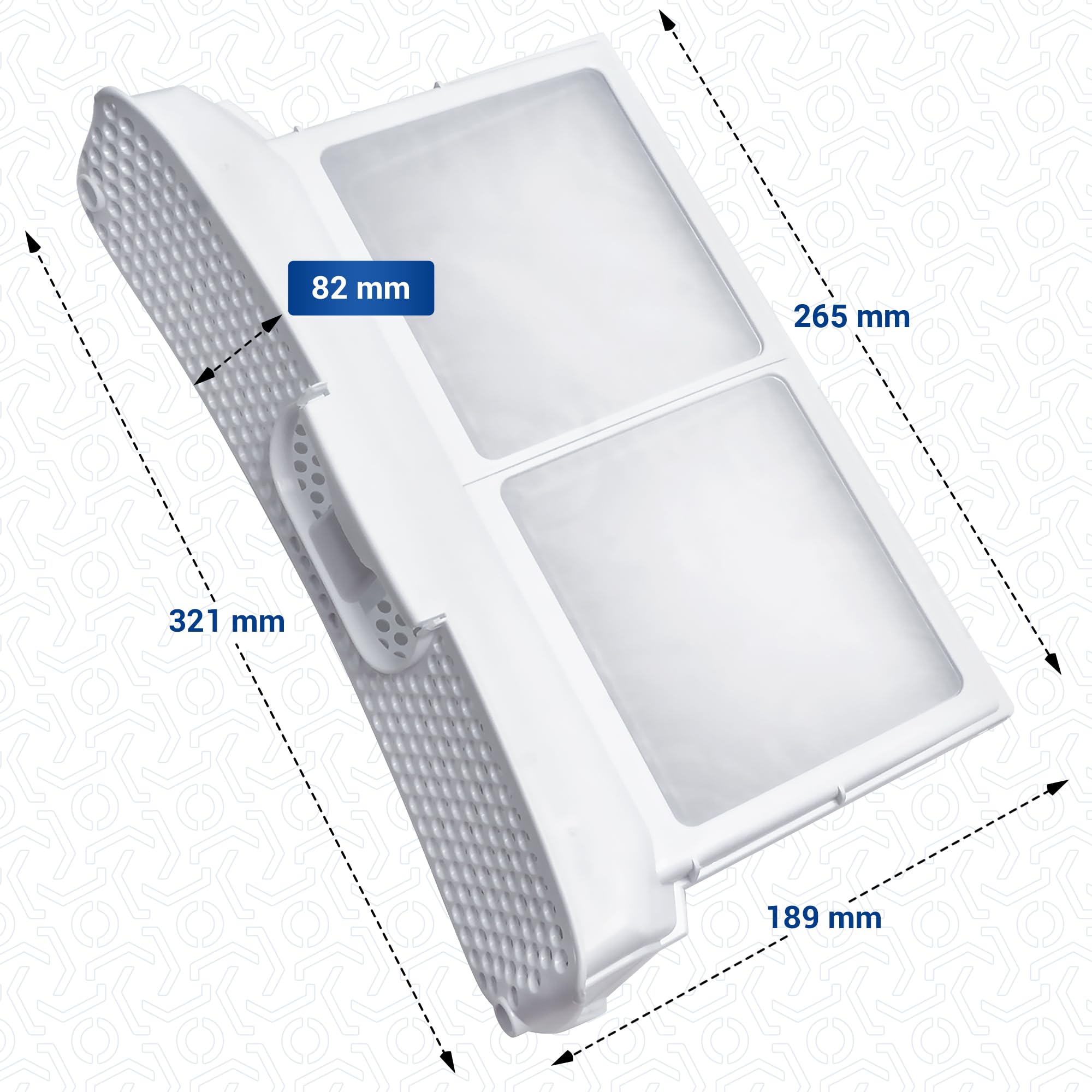 VIOKS Flusensieb Filter Filtertasche Ersatz für Flusensieb Siеmens Nеff Bosch 00656033 656033 - Weiß Sieb Filter Trockner Sieb Fusselsieb fuer Waeschetrockner IQ300 IQ390 IQ500 IQ700 IQ790 IQ800 IQ890
