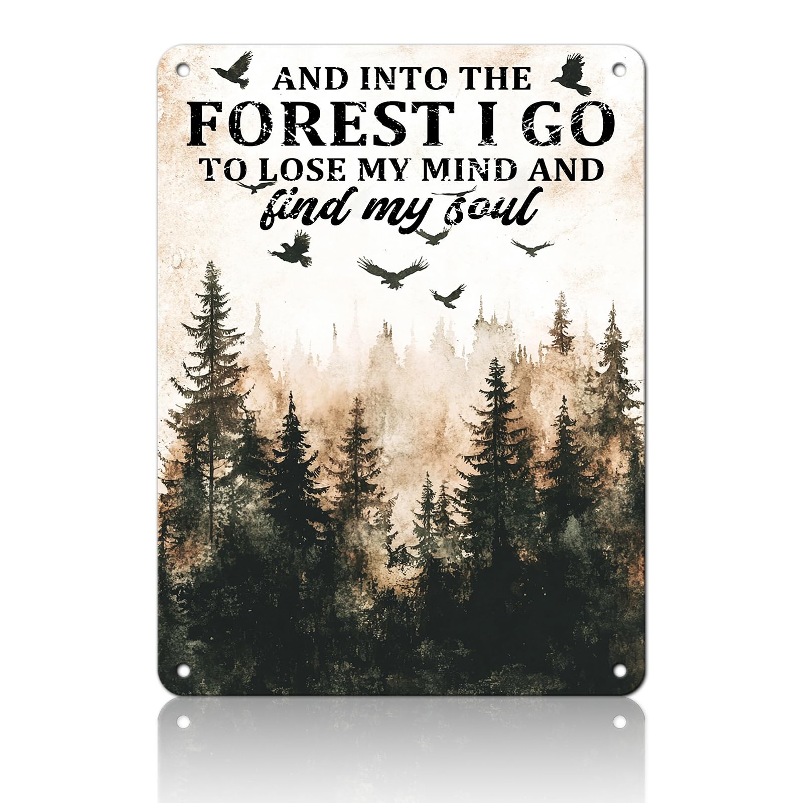 Anceky Retro Metal Sign And Into The I Go To Lose My Mind And Find My Soul Tin Sign Wall Decor for Home Cafe Garage Porch Plub 12×8 Inch