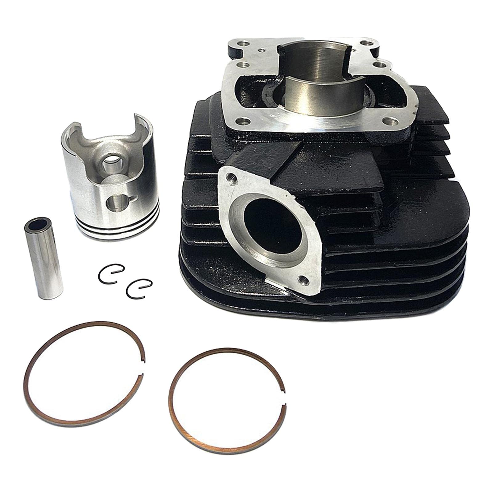 Milageto Kit Cilindro Pistón para TS125 Dos Aros Pistón Juego Juntas Pasador Aleación de Aluminio Componentes Motor Recambio Directo Adecuado para