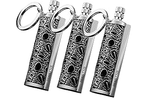 Everlasting Flint: Keychain Flint, 3 Pack, Kerosene Refillable Lighter, Waterproof Fire Starter