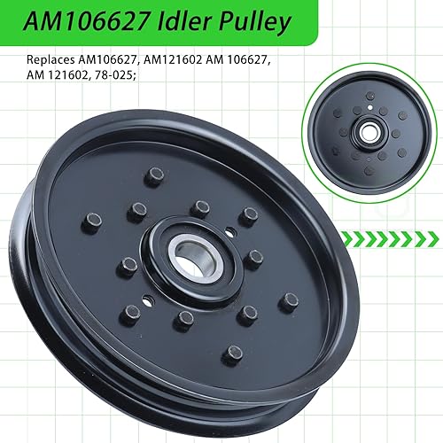 Miniatura 2 de La polea AM106627 reemplaza la polea John Deere AUC16698, polea tensora John Deere AUC16698, polea tensora AM106627 polea, AM121602 para John Deere