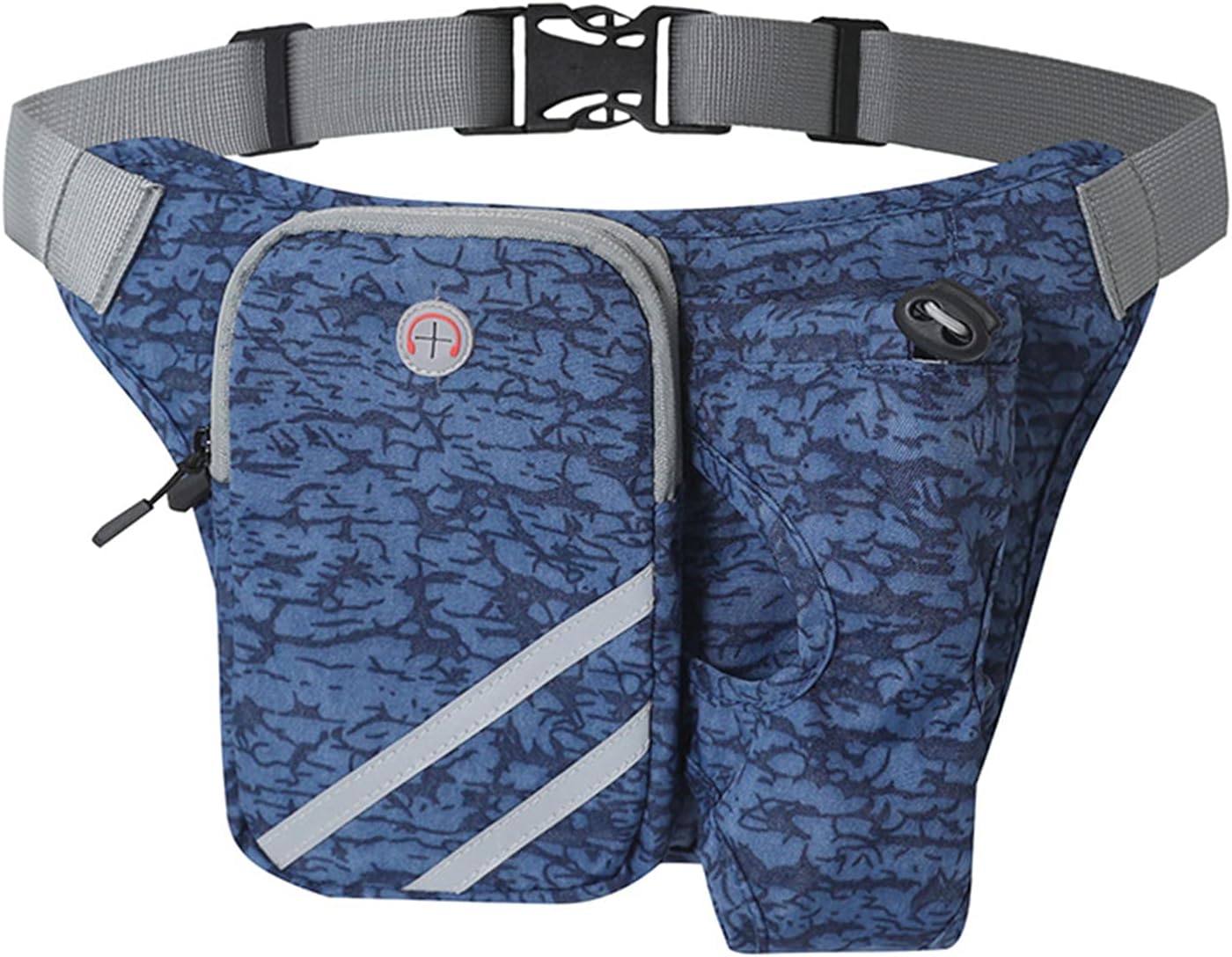POSICHE Waist Pack Fanny Pack Waist Bag Men Women Water Bottle Holder Outdoor Hiking Cycling Running, Waterproof Convenient Diagonal Sports Waist Bag Outdoor Fitness Close-fitting (navy)