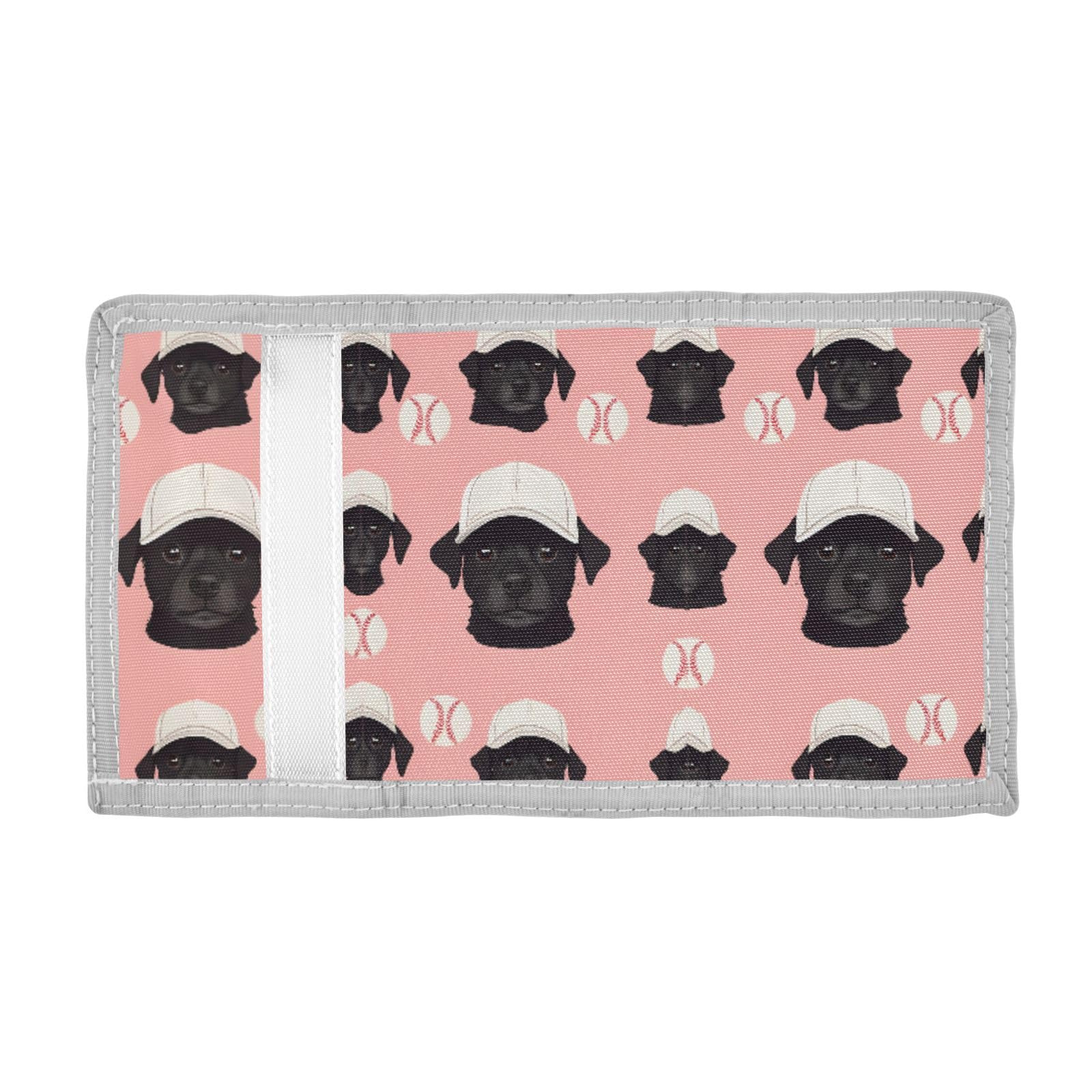 ALAZA Kids Wallets for Boys Girls Toddler Trifold Wallet Children Small Baseball Hat Dog with Zipper Coin Pocket