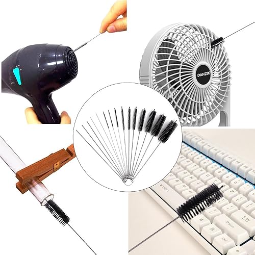 Miniatura 6 de DanziX Limpiador de cepillos de tubo de nailon, 2 juegos de cepillos de limpieza de tuberías en total 30 piezas con bolsa gratis para pajitas,