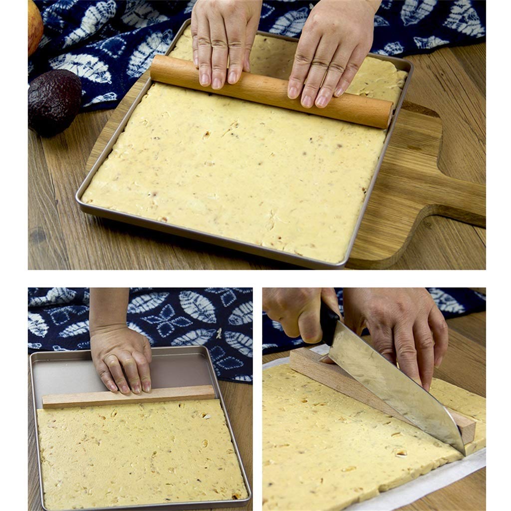 ZHANGXIAO Bandejas para Horno, Acero Carbono Antiadherente Horneando Molde De Pastel Mollete Pizza Galleta Rectángulo (Color : B)