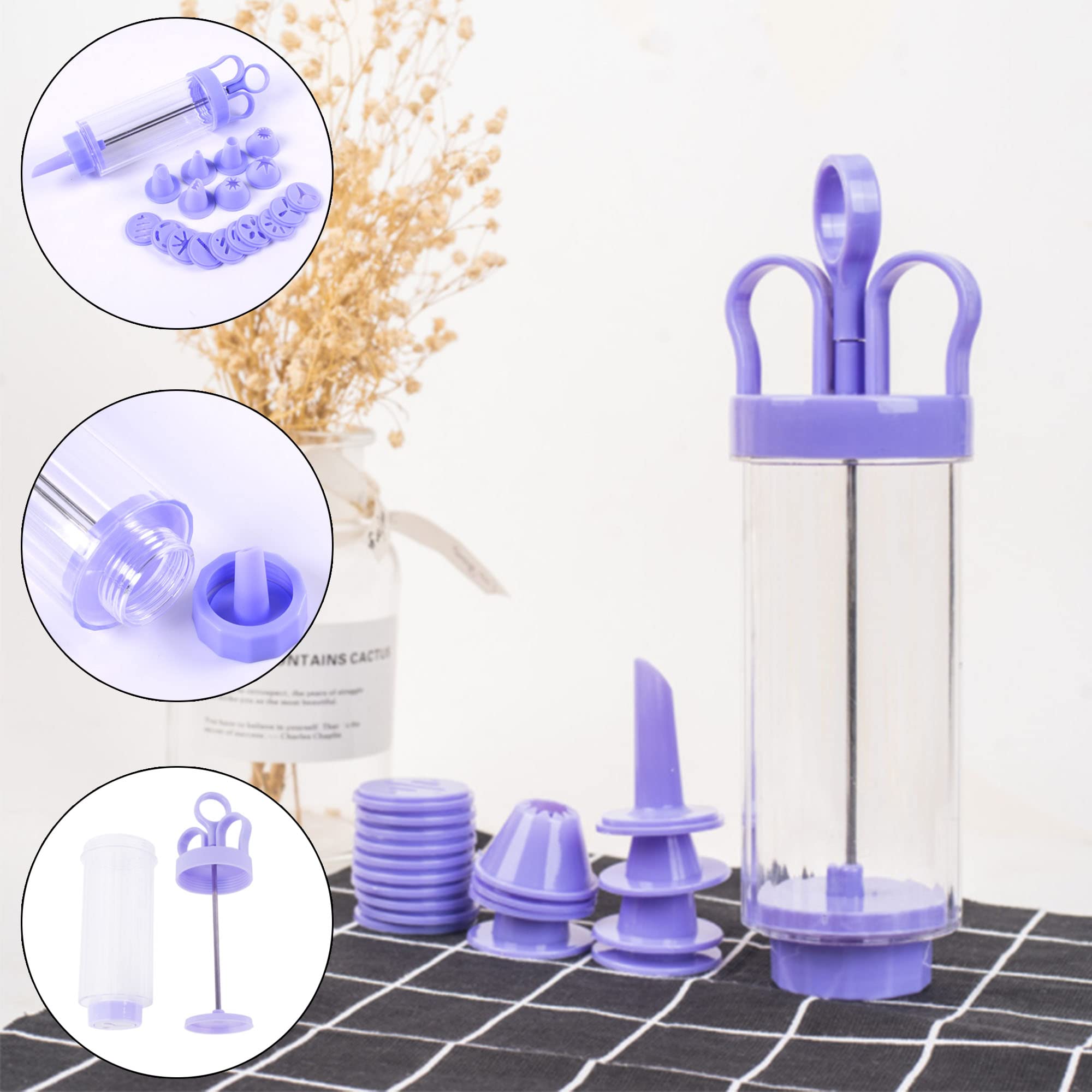 Pistola Per Biscotti E Torte - Set Con 13 Dischi E 8 Punte Per Decorare Dolci Fai Da Te - Foto 3