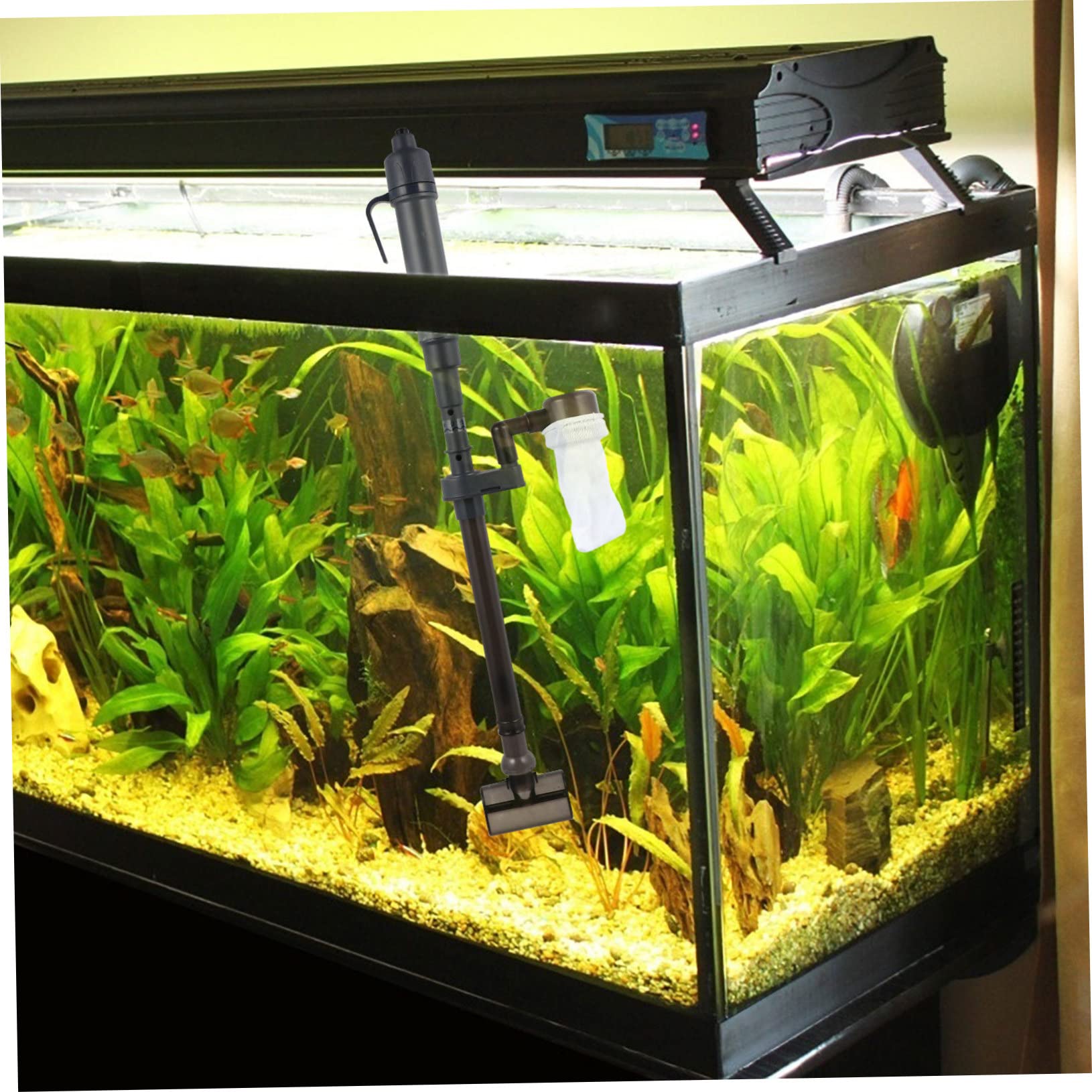 YARNOW Succión Automática del Inodoro Aspirador Acuario Eléctrico Aspirador Acuario Herramienta Profesional para Pecera