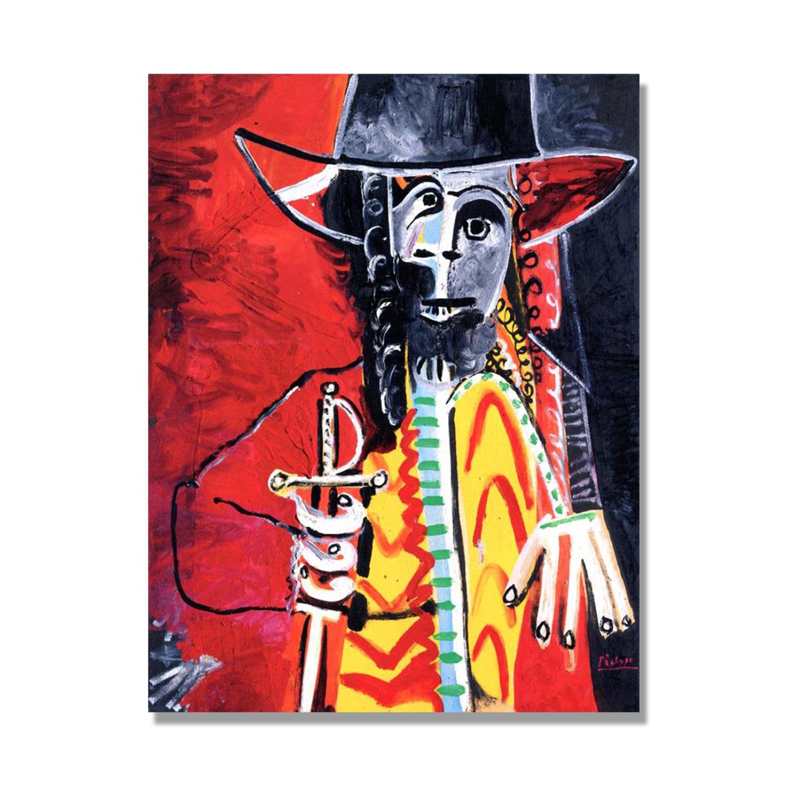 Tableau Picasso Dessin Solution Mur Vide Salon Toile Seule - 7