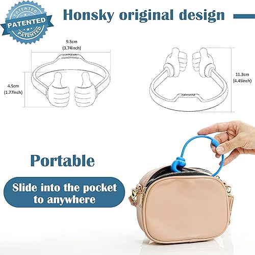 Miniatura 7 de Honsky - Soporte funcional, divertido, pulgares arriba, para teléfono, tableta (TPU flexible, varios colores)., Blanco