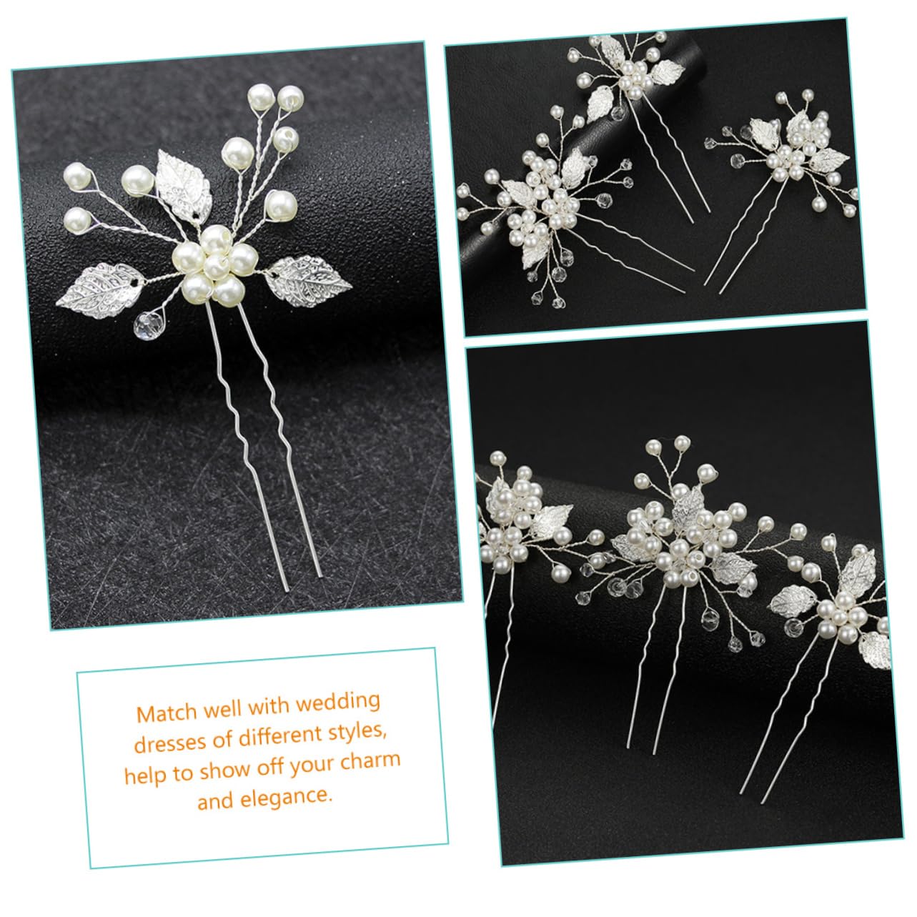 FRCOLOR 15pezzi Bridal Hair Pin Eleganti Accessori Per Sposa Con Foglie Di Fermagli Per Matrimonio Design Raffinato Per Donne e Ragazze