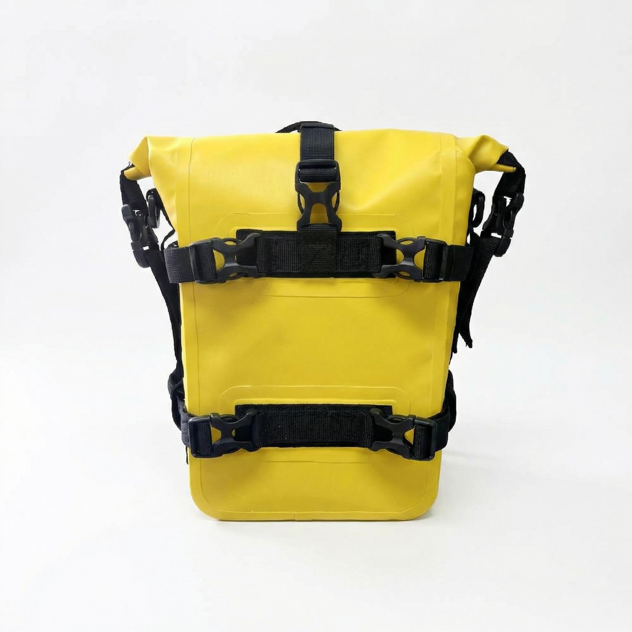 Garvee Sacoche latérale Moto étanche IPX6 8L – Porte-Outils Cadre Universel avec bandoulière réglable – Idéal Accessoires Cyclisme Outdoor – Jaune, 19cm x 9cm x 30,5cm