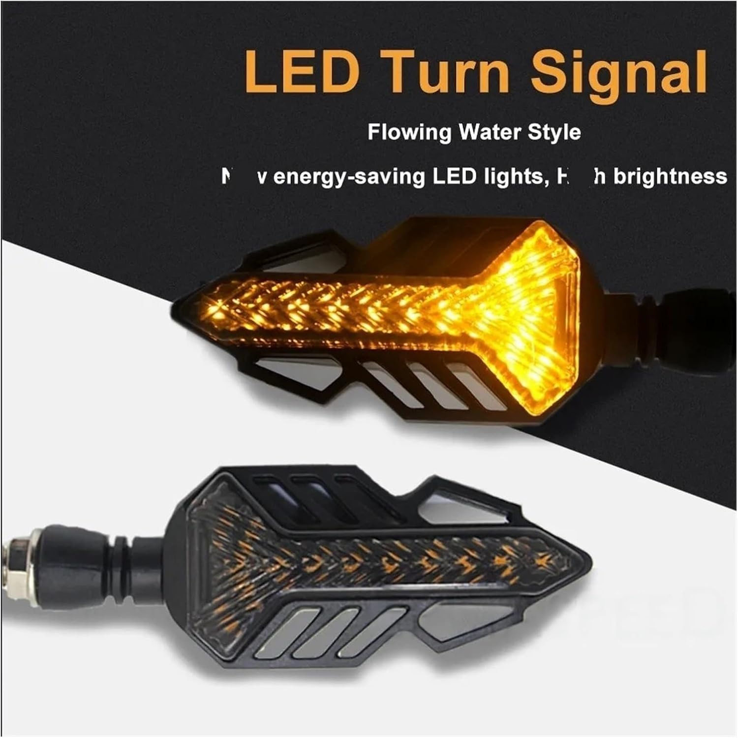 Generic Mini uniwersalne wskaźniki Sekwencyjne bursztynowe światła motocyklowe LED z funkcją migania, wodoodporne tylne światła motocyklowe, kierunkowskazy motocrossowe